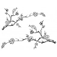 Plum Branches Cling Rubber Stamp Set