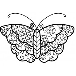 Cloth Butterfly Cling Rubber Stamp