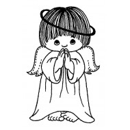 Peeking Angel Cling Rubber Stamp by JudiKins