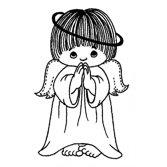 Peeking Angel Cling Rubber Stamp by JudiKins