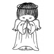 Praying Angel Cling Rubber Stamp by JudiKins