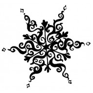 Old World Snowflake Small Cling Rubber Stamp