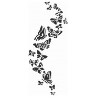 Butterfly Stream Cling Rubber Stamp