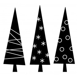 Holiday Trees Cling Rubber Stamp