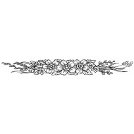 Baroque Flower Border Cling Rubber Stamp