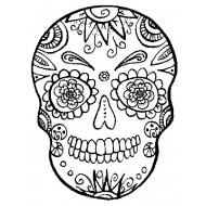 Sugar Skull Large Cling Rubber Stamp