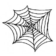 Spider Web Cling Rubber Stamp