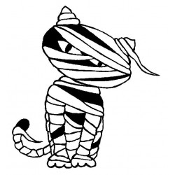 Halloween Cat Cling Rubber Stamp