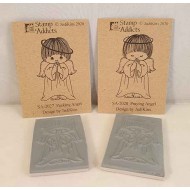 Peeking & Praying Angels Cling Rubber Stamps