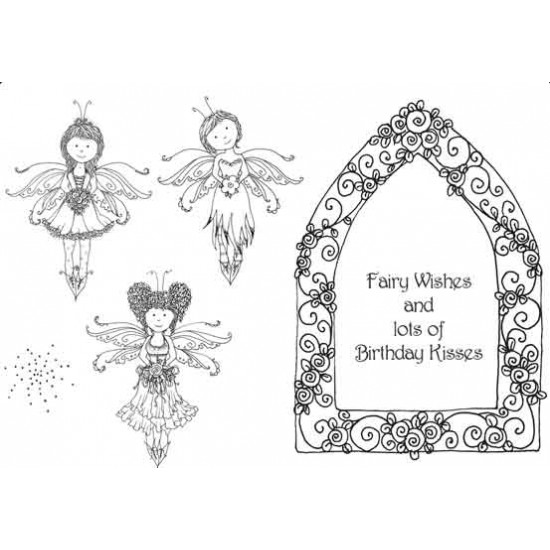 3 Fairies Rubber Stamp Set