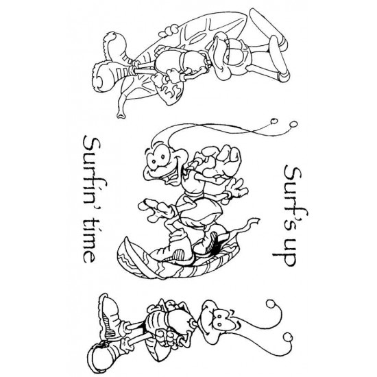 Ant Surfers Rubber Stamp Set