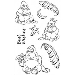 Gorillas Rubber Stamp Set - SALE