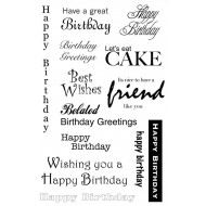 Birthday Greetings Rubber Stamp Set