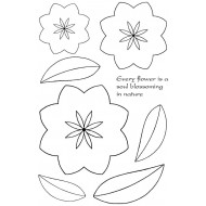 Sarah's 3D Flowers Rubber Stamp Set - ON SALE