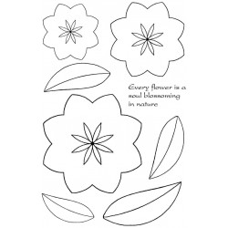 Sarah's 3D Flowers Rubber Stamp Set - ON SALE