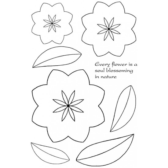 Sarah's 3D Flowers Rubber Stamp Set - ON SALE