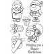 Mr & Mrs Claus Santa Cling Rubber Stamp Set - SALE