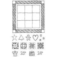 Grandma's Quilt Rubber Stamp Set - Discontinued