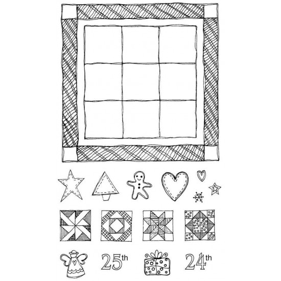 Grandma's Quilt Rubber Stamp Set