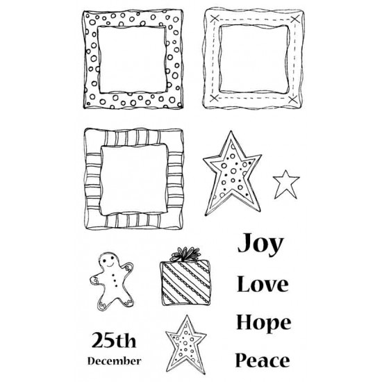 Christmas Trio Rubber Stamp Set - Discontinued