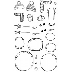 Design A Snowman Rubber Stamp Set - SALE