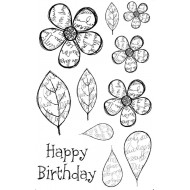 Scriptilicious Blooms Rubber Stamp Set