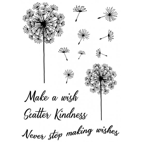 Dandelion Wishes Rubber Stamp Set Cling Mounted