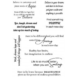 Believe Sentiments Cling rubber stamp set