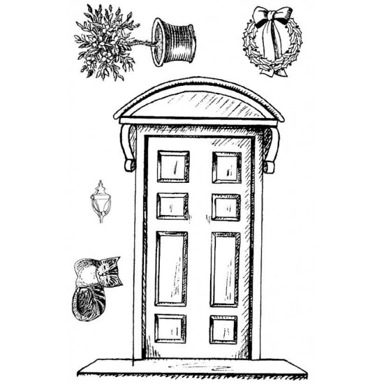 Front Door rubber stamp set