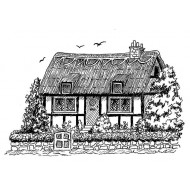 Thatched Cottage Rubber Stamp