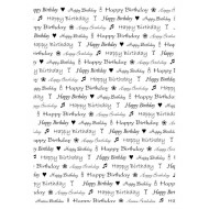 Birthday Text background rubber stamp