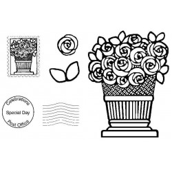 Retro Roses Rubber stamp set - SALE