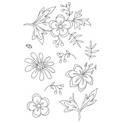 Floral Fancy 1 Rubber Stamp Set - SALE