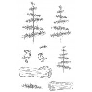 Small Winter Wonderland Rubber Stamp Set - Discontinued