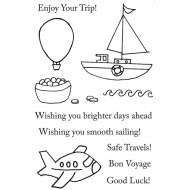 Happy Travels Rubber Stamp Set