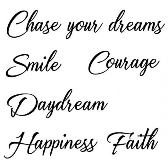 Chase your dreams rubber stamp set