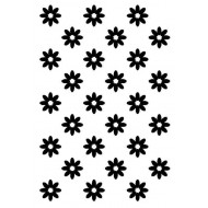 Solid Daisies Background Rubber Stamp