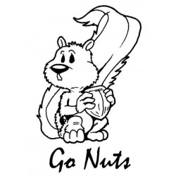 Go Nuts Squirrel Cling Rubber Stamp