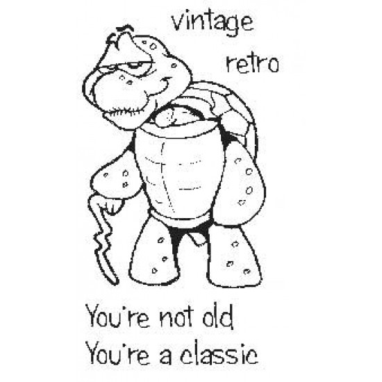 You're Not Old Turtle Rubber Stamp