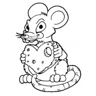 Mouse with Cheese Cling Rubber Stamp