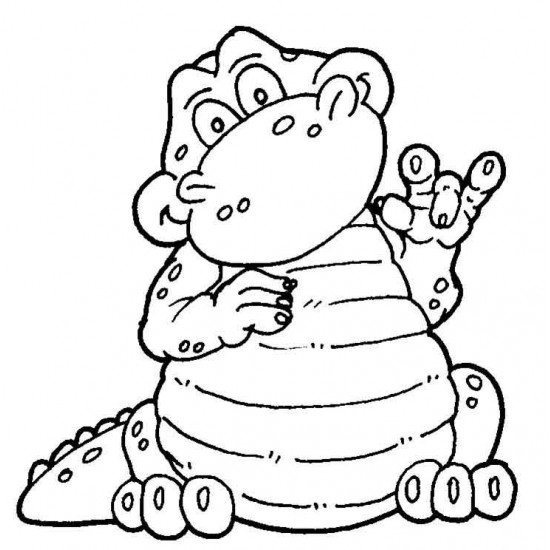 Waving Crocodile Rubber Stamp