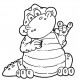 Waving Crocodile Rubber Stamp