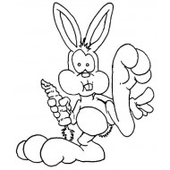 Bigfoot Bunny Rabbit Cling Rubber Stamp