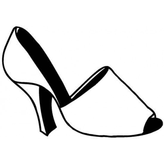 Peeptoe Shoe Rubber Stamp