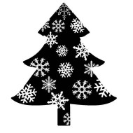 Snowflake Tree Cling Rubber Stamp - SALE