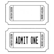 Tickets Rubber Stamp