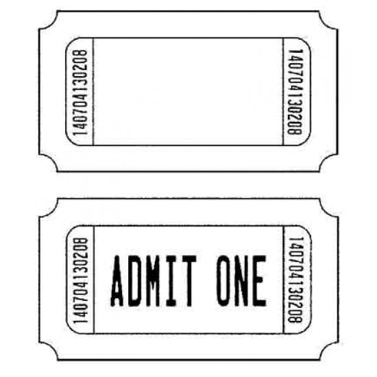 Tickets Rubber Stamp