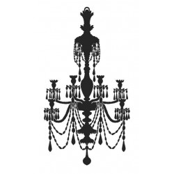 Solid Chandelier Rubber Stamp