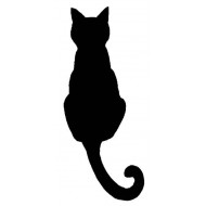 Cat Silhouette Unmounted Rubber Stamp