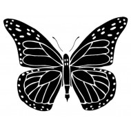 Small Solid Butterfly Rubber Stamp